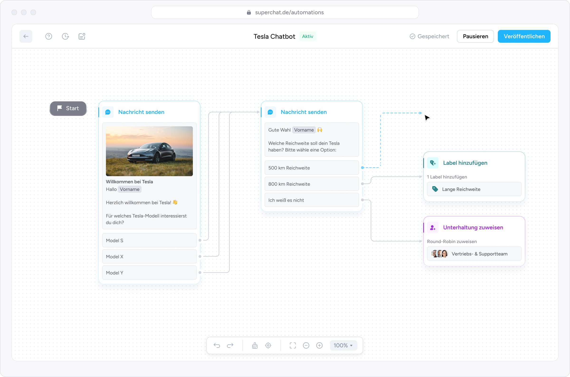 Automation preview screenshot